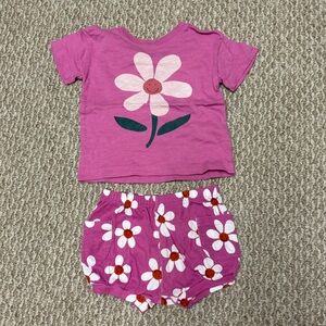 Hanna Andersson Pink Kids Set with Floral Design